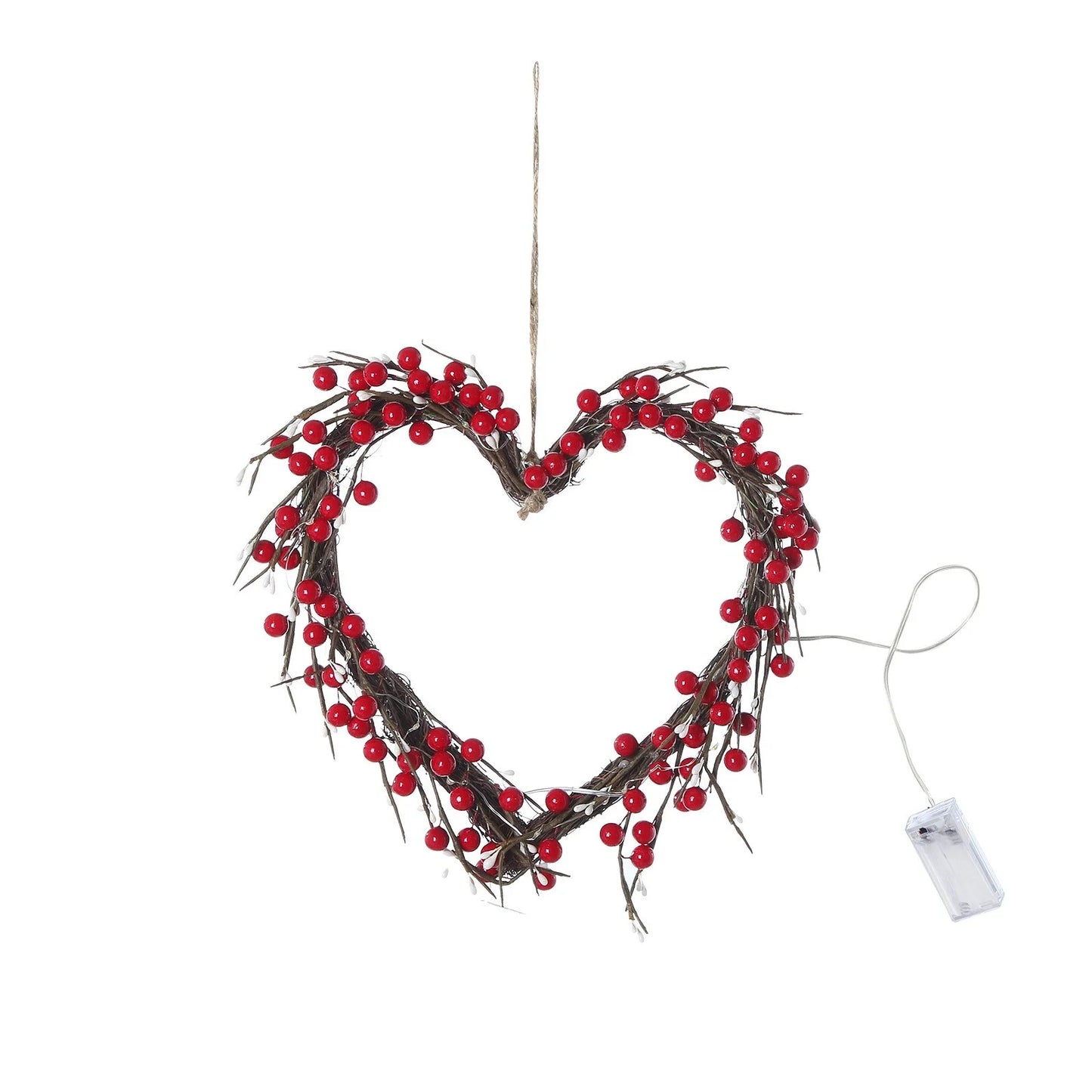 Ydojg 16 Inch Valentine'S Day Sign Luminous Love Heart Shape Wreath Garland with Lights Home Decorations Red Valentines Day Gifts