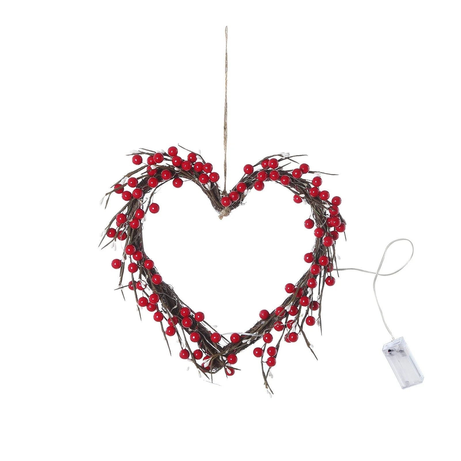 Ydojg 16 Inch Valentine'S Day Sign Luminous Love Heart Shape Wreath Garland with Lights Home Decorations Red Valentines Day Gifts